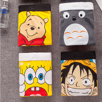Underpants Mens Four Corners Pure Cotton Cartoon Teenagers Cute Flat Corner Mid Waist Large Yard Shorts Head Boys Breathable Pants