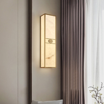 All copper marble modern new Chinese wall lamp living room TV background wall bedroom corridor aisle room bedside tea room