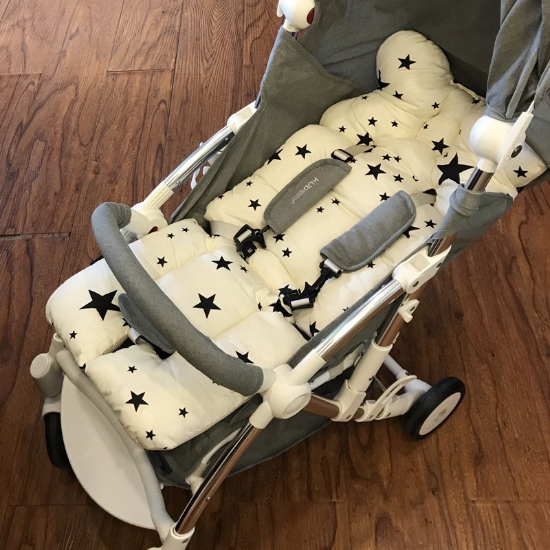 Korean Version Stroller Mat Cart Cushion Baby Umbrella Car Cotton Cushion Sub Dining Chair Safety Seat Back Cushion Thick Spring Autumn Universal