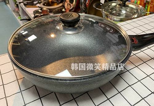 Корейская пшеничная рисовая камень -наполненный горшок, импортированный подлинный дым без масляного дыма, большая ложка 30 см газ, газ, термическая электромагнитная плита Универсальная