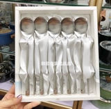 Комплект из нержавеющей стали, импортная посуда, палочки для еды, корейская ложка, Южная Корея, 5 шт