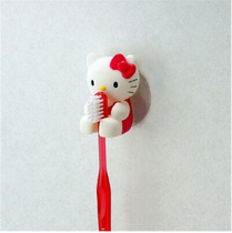 Korean creative cute cartoon ktcat powerful sucker toothpaste toothbrush holder suction Wall animal toothbrush holder hanger