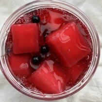 Raspberry sauce coconut puree New Years Day recommended slime crystal puree decompression slime ins quick hand beauty shot