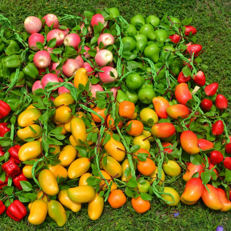 Simulated fruit string props leisure farm fake apple orange grape banana model overall cabinet decoration fruit fruit