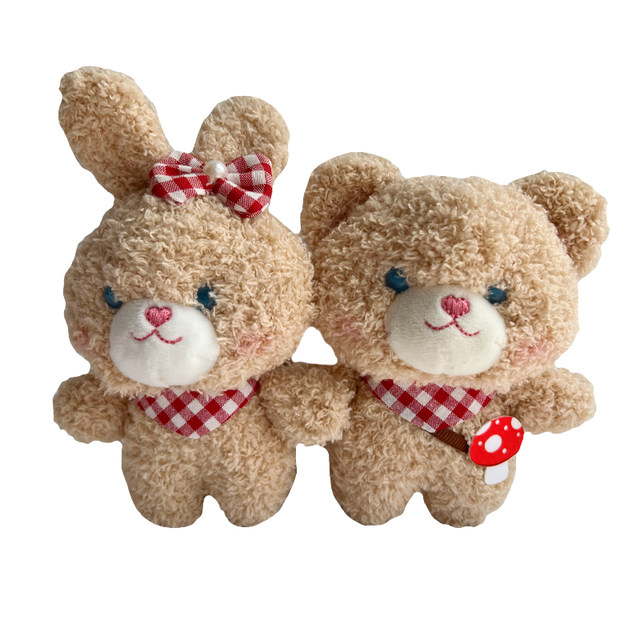 Cute bear and bunny pendant plush toy cute girl key backpack pendant dolls ຂອງຂວັນເດັກນ້ອຍ