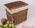 hộp vải đựng đồ Không đan dây tre đan wicker lưu trữ hộp nhà hoàn thiện dụng cụ lưu trữ hộp bẩn quần áo giỏ giỏ hộp nhựa nắp thiếc Trang chủ