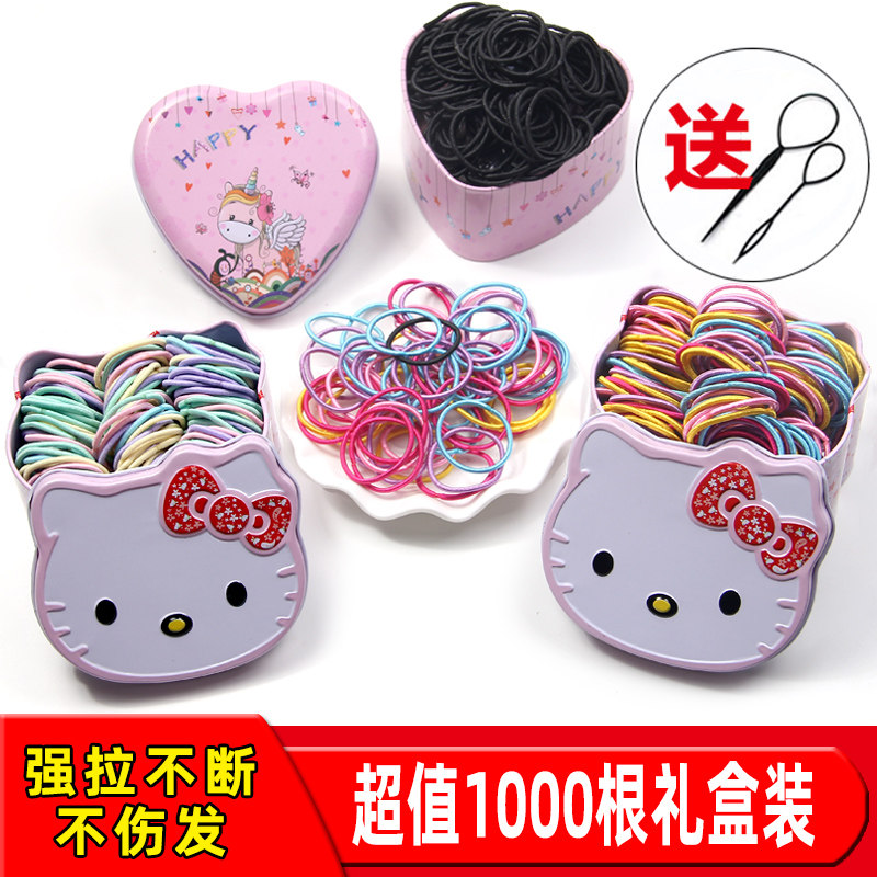 200 children Hairband do not hurt hair rope baby Hairband rubber band girl tie hair leather band hair accessories headwear