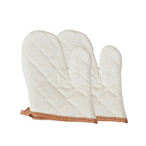 Thickened baking oven gloves high temperature resistant and anti-scalding commercial oven baking tray solid color microwave oven frying pan wok addition