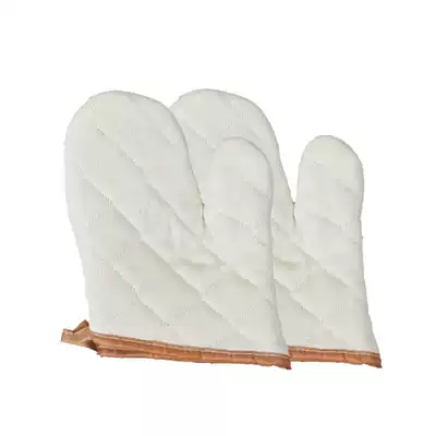 Thickened baking oven gloves high temperature resistant and anti-scalding commercial oven baking tray solid color microwave wok wok addition