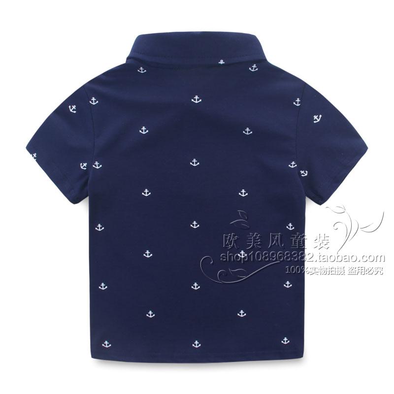 Trai hoang dã POLO áo 2018 trẻ em mới của quần áo trẻ em in cotton T-Shirt bé ngắn tay áo thun