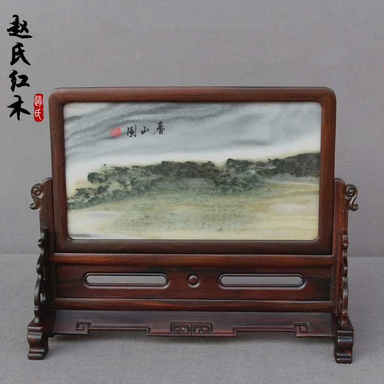 Red Wood Terrace Screen Red Acid Branches Screen Solid Wood Red Wood Inserts Marble Table Screen Send Gift wood Swaying Pieces Handiwork-Taobao