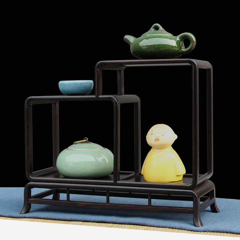 Mahogany Xiaobo ancient frame purple sandalwood Chinese style Duobaoge solid wood tea set tea rack decoration display rack rack