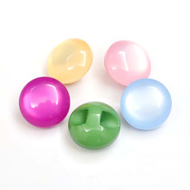 Round pearlescent shirt buckle children white resin chiffon shirt button dress decoration button light blue 11 5mm