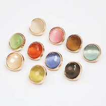 High-grade metal shirt button womens chiffon shirt button tall round gilt dress decoration buckle accessories accessories