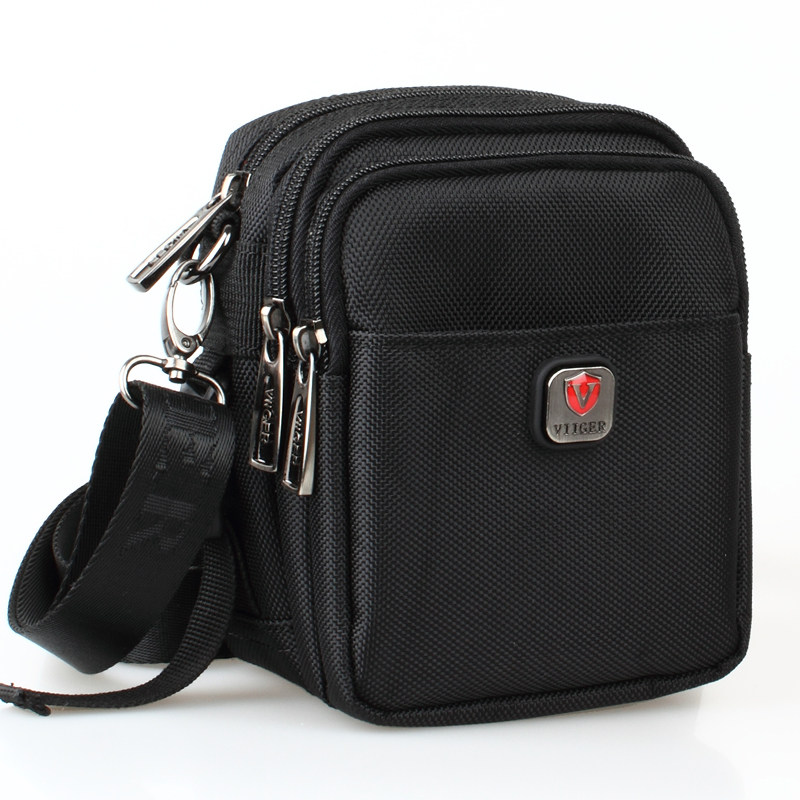 Men's shoulder bag messenger bag multi-function waist bag canvas men's bag sports diagonal mobile phone bag Korean version of the trendy bag