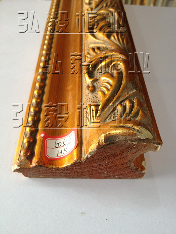Gold silver leaf wood line upscale solid wood line photo frame oil frame 5057HK 5057YK frame strip