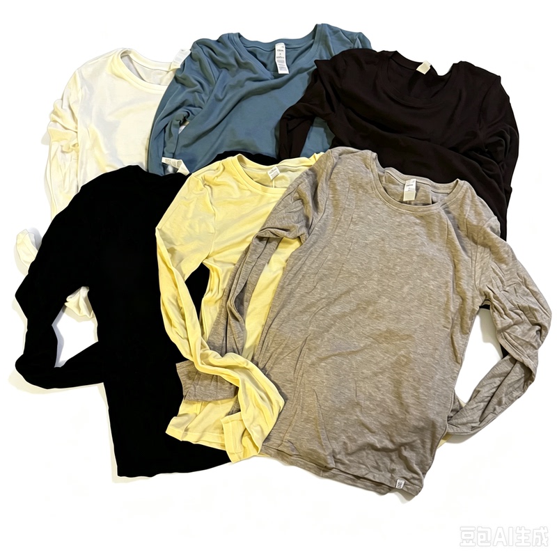 C2 Round Neck Wool Lyocell Long-Sleeved Blouse Yoga Fitness Sports Casual Tight-Fitting Slim-Fitting Women's Fashion Top