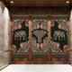 B&B inn fabric hanging painting ethnic pattern elephant decorative cloth painting bedroom guest room wall mural hanging cloth