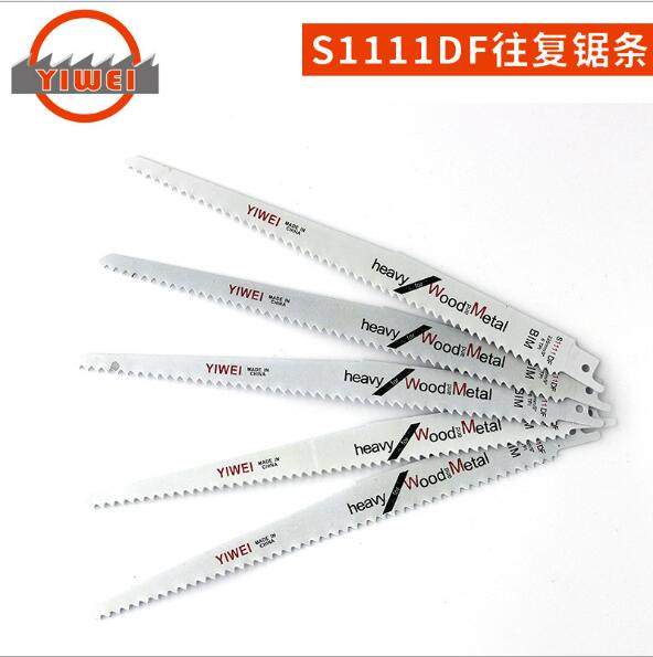 Yiwei complex saw blade saber saw blade bimetal S1111DF woodworking saw blade reciprocating saw blade with nail cutting