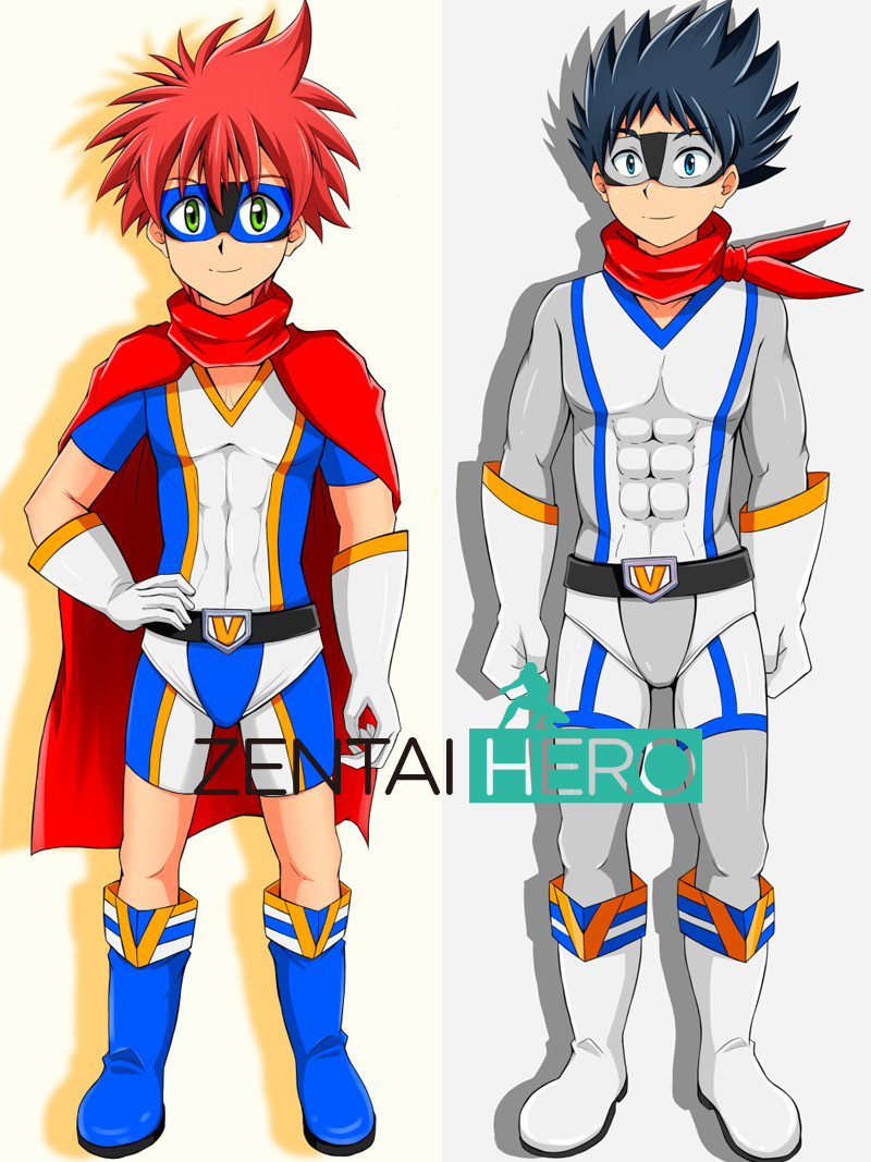 Two-dimensional with Chiyuan victory elastic Lycra stitching base coat Cosplay clothing male victory red