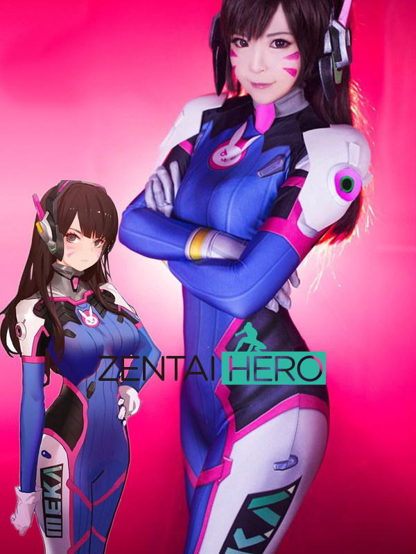 D VA Cosplay gameplay 3D printed tight clothing Watch the game d va cos serve Song Hana