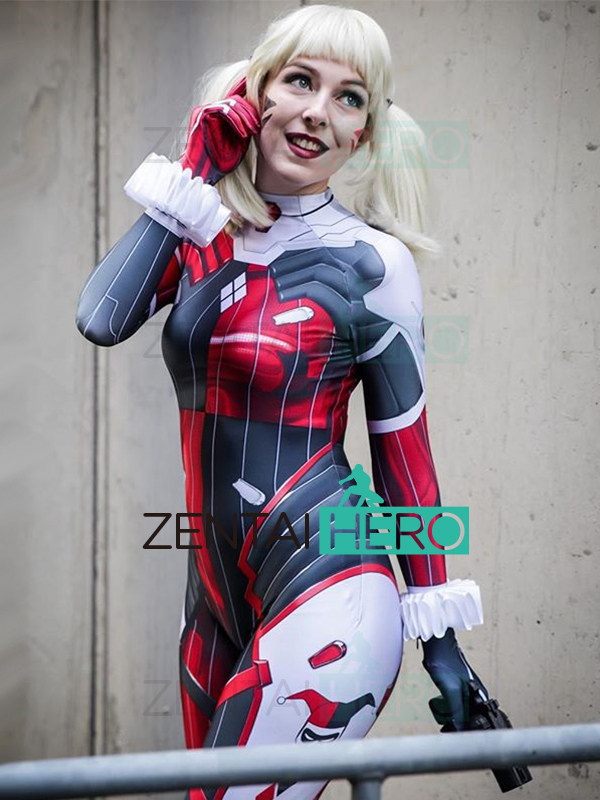 Watch game D VA skin Haley Quinn D VA combined with version hero tights Harley Quinn