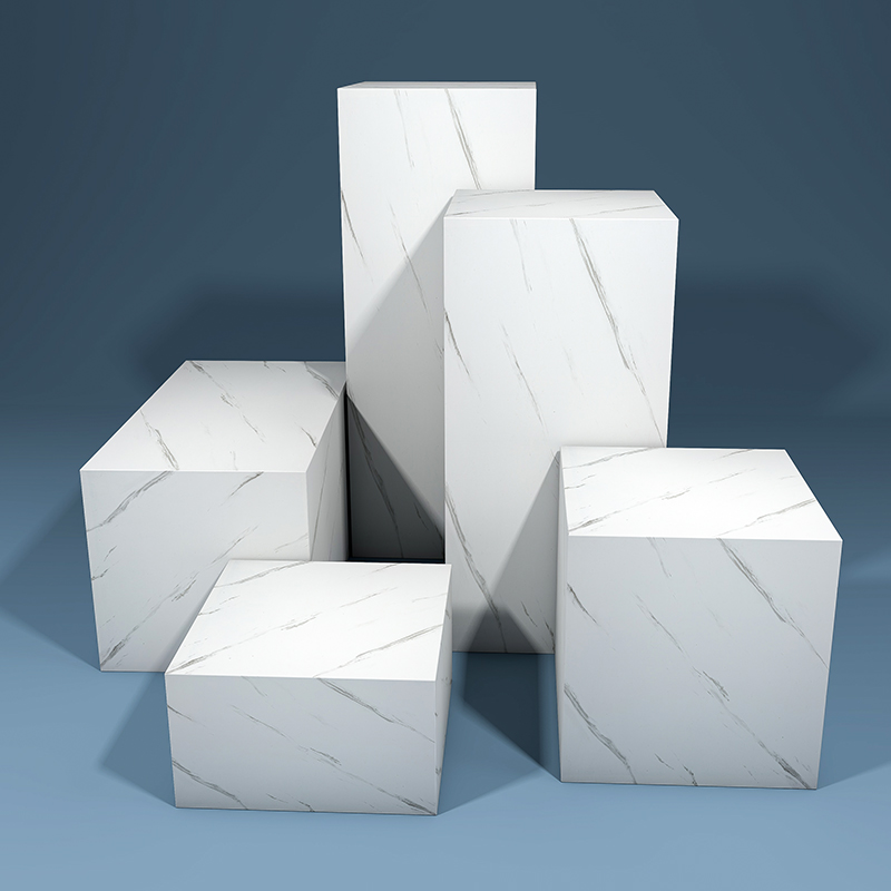 Marble High And Low Display Table Clothing Store Water Table Square Geometric Body Live Terrace Photography Support Customisation