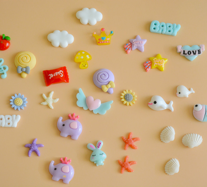 DIY cartoon accessories Hand and foot print decoration Hand and foot print jewelry