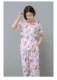 Mian lụa ngắn tay nữ mùa hè Hàn Quốc bộ đồ ngủ cỡ lớn bảy quần quần cotton nhân tạo thường phục vụ nhà cotton - Cặp đôi