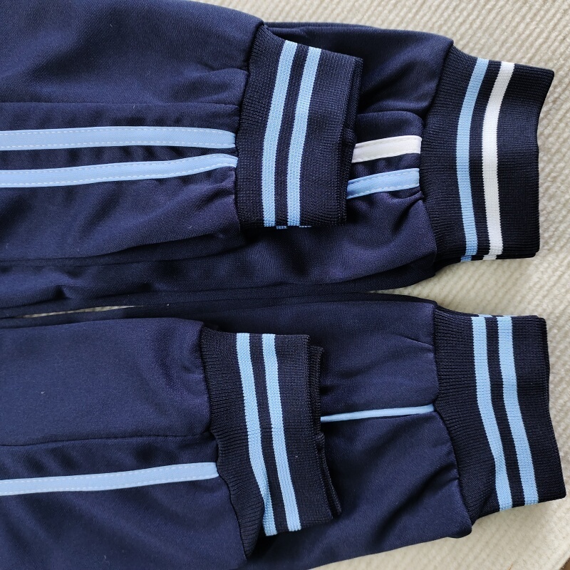 Spring and Autumn Navy Blue and Light Blue Striped Summer Ice Silk Jogger Pants for Primary and Secondary School Students, Boys and Girls, with Light Blue Ribbed Winter Fleece-Lined Sweatpants Spring and Autumn Navy Blue and Light Blue Striped Summer Ice Silk Jogger Pants for Primary and Secondary School Students, Boys and Girls, with Light Blue Ribbed Winter Fleece-Lined Sweatpants