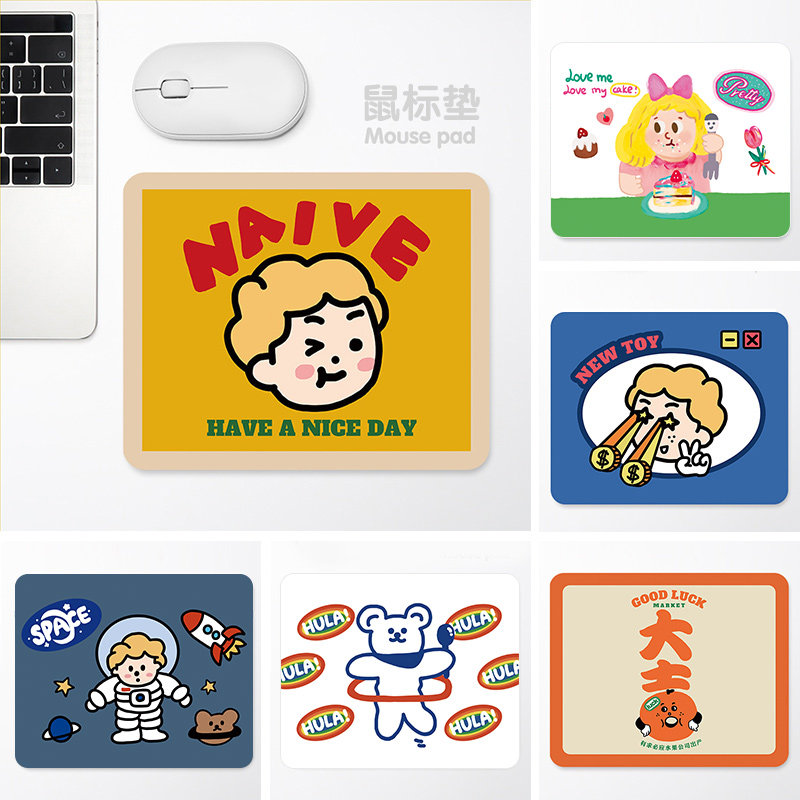 Slip Rat Mat Cute Girl Cartoon Little Fresh Art Game Creativity Computer Waterproof Desk Cushion Cortical Trumpet
