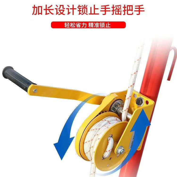 Commercial Children's Bungee Hand-Cranked Rope Reel with Two-Way Automatic Locking and Stopping, Trampoline Hand-Crank Handle, Bungee Bed Crank Handle
