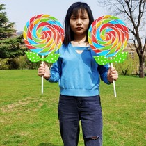 Sports games admission ceremony phalanx props opening ceremony double-sided lollipop kindergarten June 1 childrens dance performance