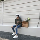 Ремешок для сумки на одно плечо, брендовая вместительная и большая сумка через плечо, ретро кожаная льняная сумка, в корейском стиле, Южная Корея