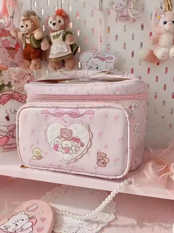 Mikko Co-Branded Large 2025 New Cosmetic Bag Storage Bag Large Capacity Cute Little Animal Square Handbag