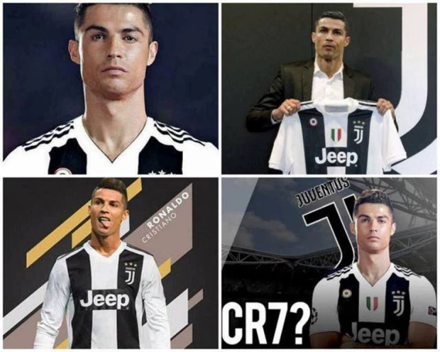 Juve áo 18-19 Juventus áo ngắn tay đồng phục bóng đá Champions League phù hợp với số 7 C Ronaldo quần áo bóng đá nam - Bóng đá