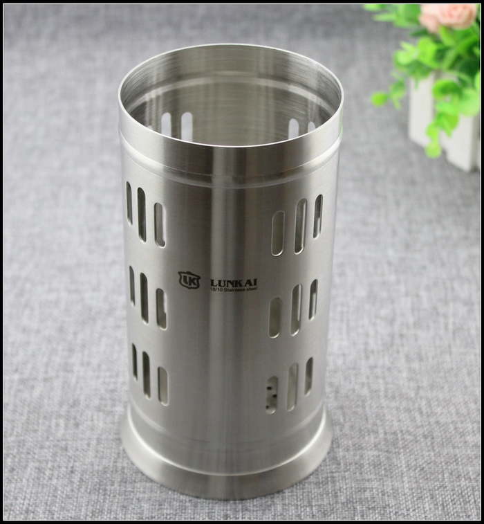 Xuất khẩu sang Vương quốc Anh 18-10 đũa inox ống 304 đũa giữ giá bếp thìa ống lưu trữ dày tròn - Phòng bếp