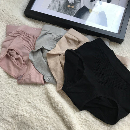 Last Year Feedback Zui Good This Year Better Health Seamless Lift Hip Warm Palace Color Cotton Honeycomb High Waist Briefs