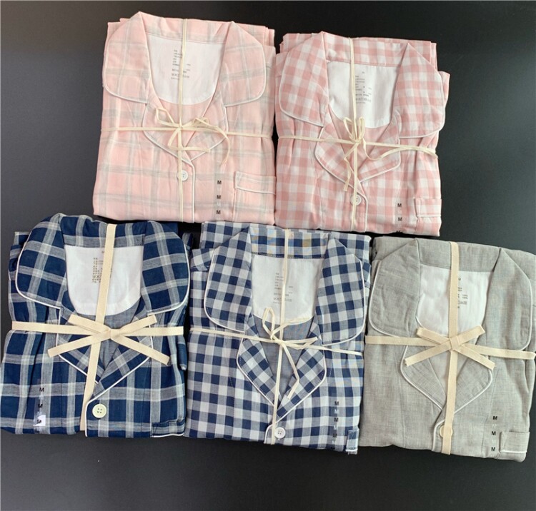 Day Single Good Goods Lovers ~ Guest for cotton yarn Sweat Sweat breathable Home Sleeping Suit Pants Sets Short Sleeve Long Pants New