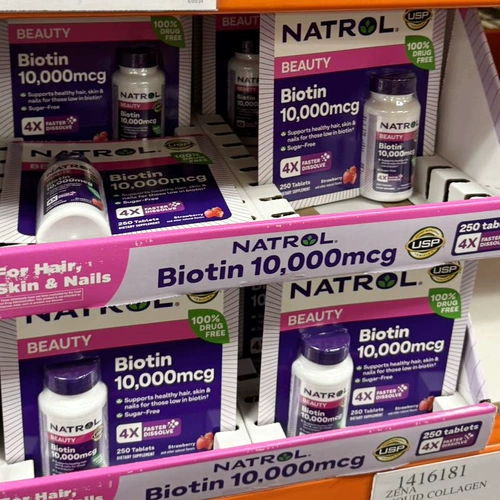 American Post Natrol Biotin Biomoto Витамин H 10000 мкг скорость шизоин клубника 250 таблетки