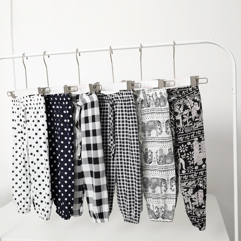 Parent-child anti-mosquito pants three baby summer boys and girls children adult women thin beach bloomers casual pants