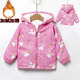 Girls fleece jacket autumn and winter 2022 new spring and autumn thickened cardigan children's windbreaker baby jacket hooded top