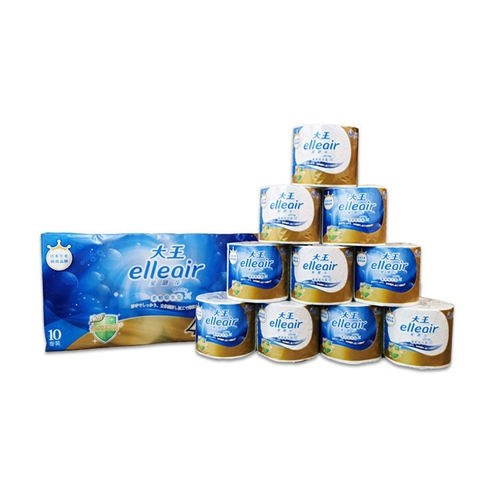 Король Айлуер Скащенная бумага Эллеаир рулонная трубка Туалетная бумага, смягченная, мягкая кожа, домашняя туалетная бумага, 4 слоя, утолщенная