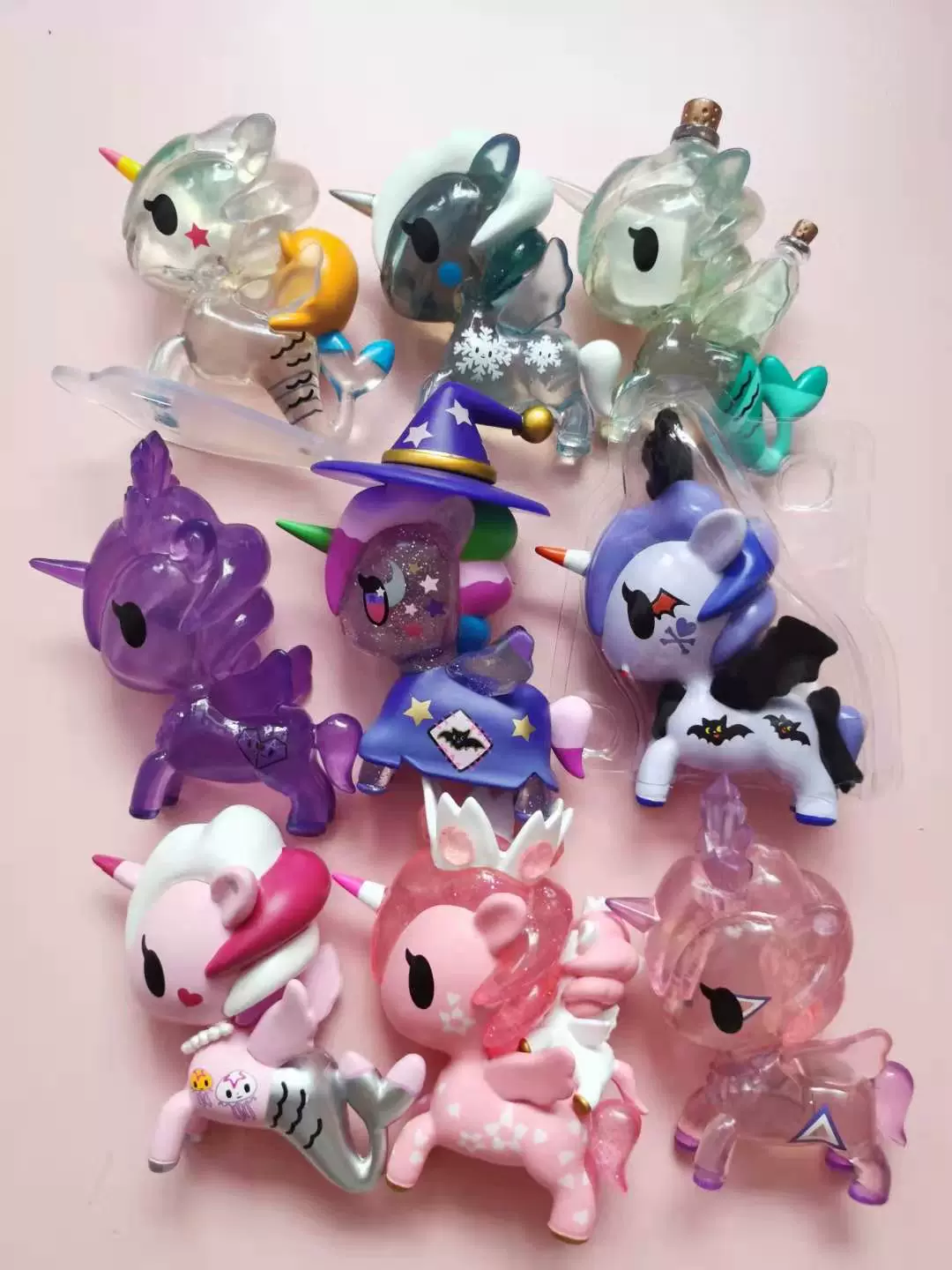 Tokidoki Прозрачный единорог слепое подтверждение снежный кристалл кристалл океан дрейфующая бутылка луна бог принцесса