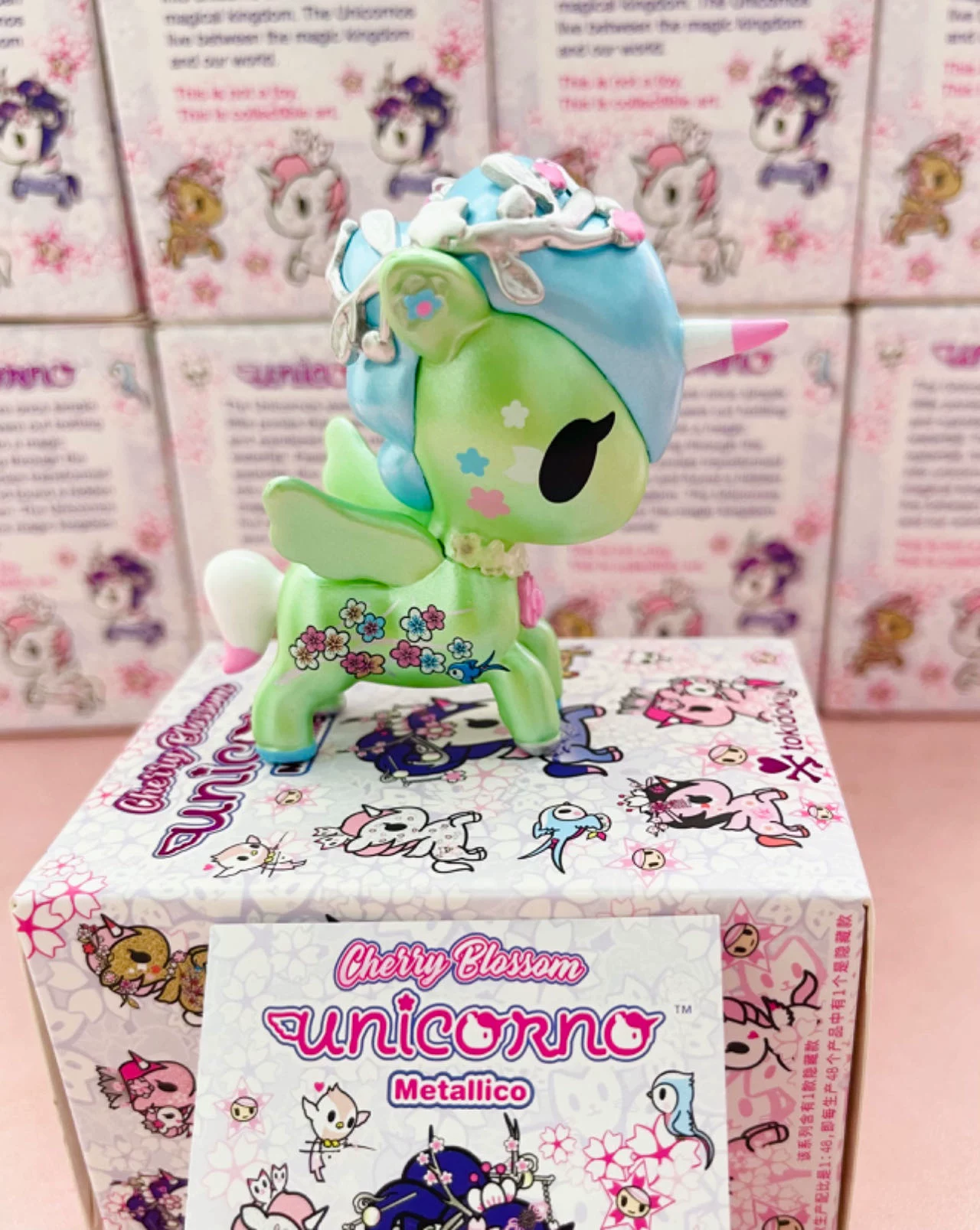 Tokidoki единорог-безумный зверь blind box вишнёвый цветок весна и Qingluo Sakura Золотая Sakura Princess Цветочная язык. Ясная Sakura