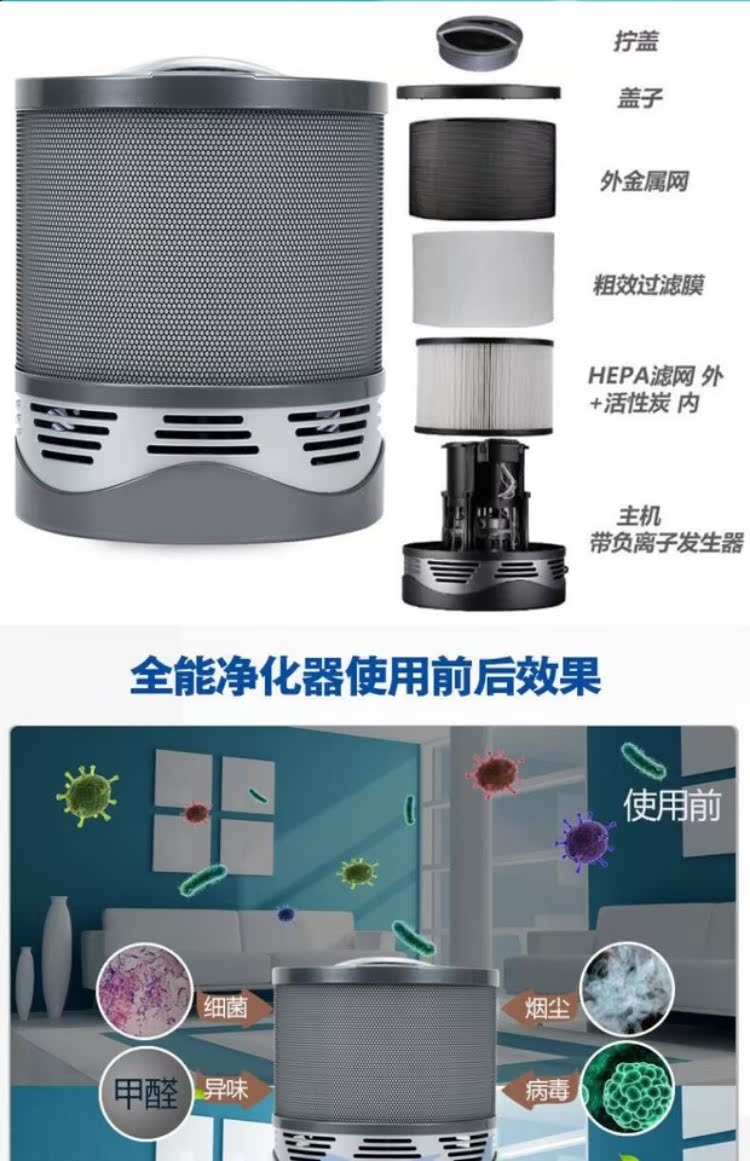 máy lọc không khí bluestone apb-9545	 Máy lọc không khí khử bụi phòng ngủ gia đình PM2.5 ngoài văn phòng mùi formaldehyd để hút oxy máy lọc không khí ô tô ionion