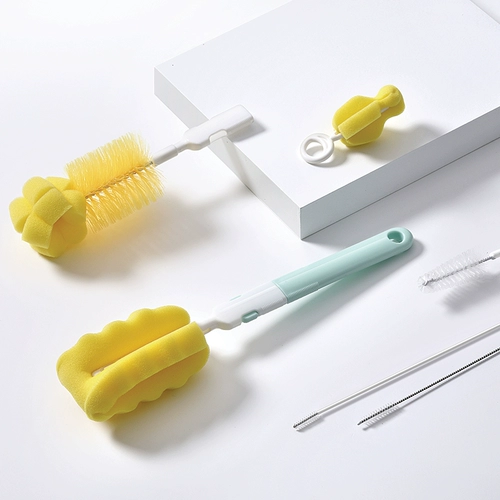 Ершик для бутылочки, средство детской гигиены, моющее средство для бутылочек, щетка, гигиеническая поролоновая щеточка, комплект