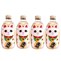 Imported from Japan Kimura LUCKY CAT HONEY SODA CARBONATED SODA DRINK 300ML*4 BOTTLES