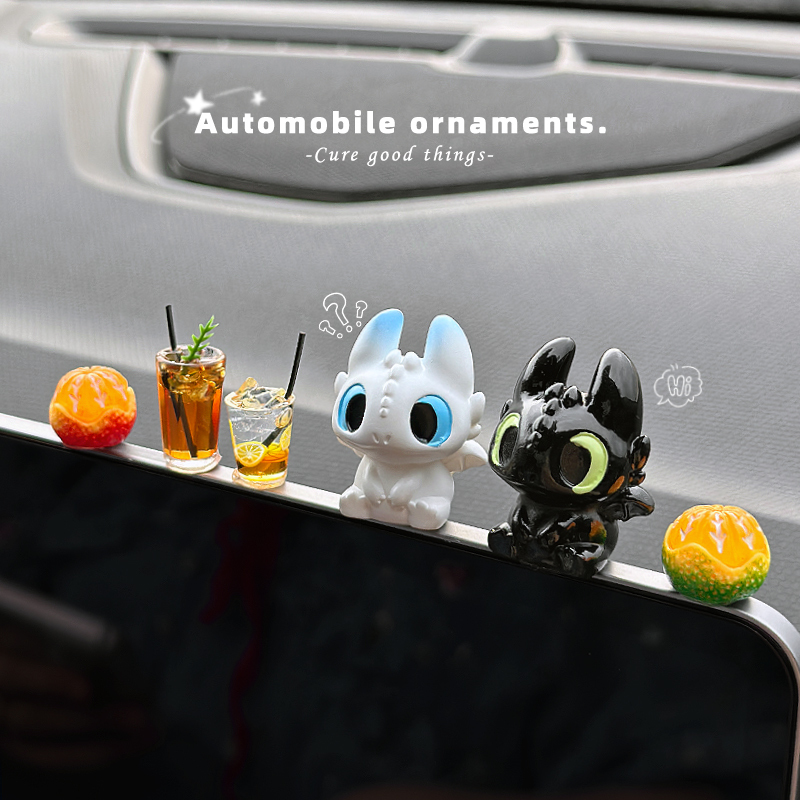 Cute Car Interior Decorations, Car Dashboard Dolls, Display Screen Ornaments, Electric Vehicle Decorations