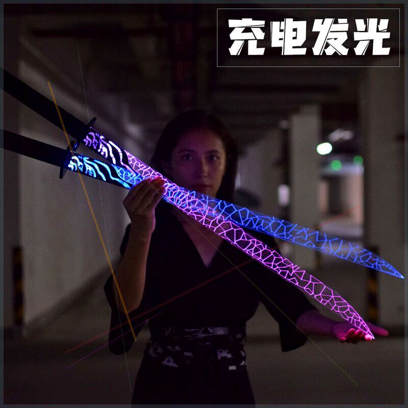 Charging light Genuine Magic Knife one thousand Blades Assassin 567 Sword Toy Model Boy Light Sword Nets Red Light Unopened Blades-Taobao